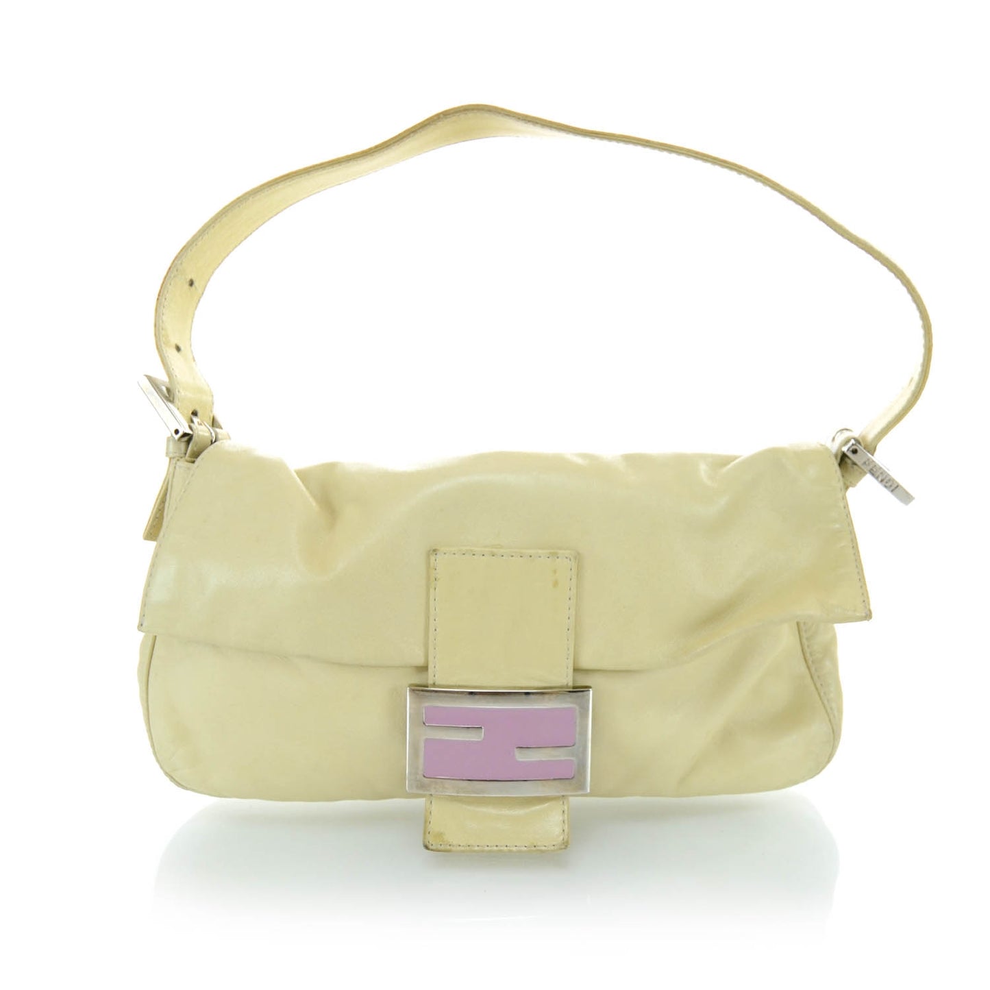 Leather Baguette Beige
