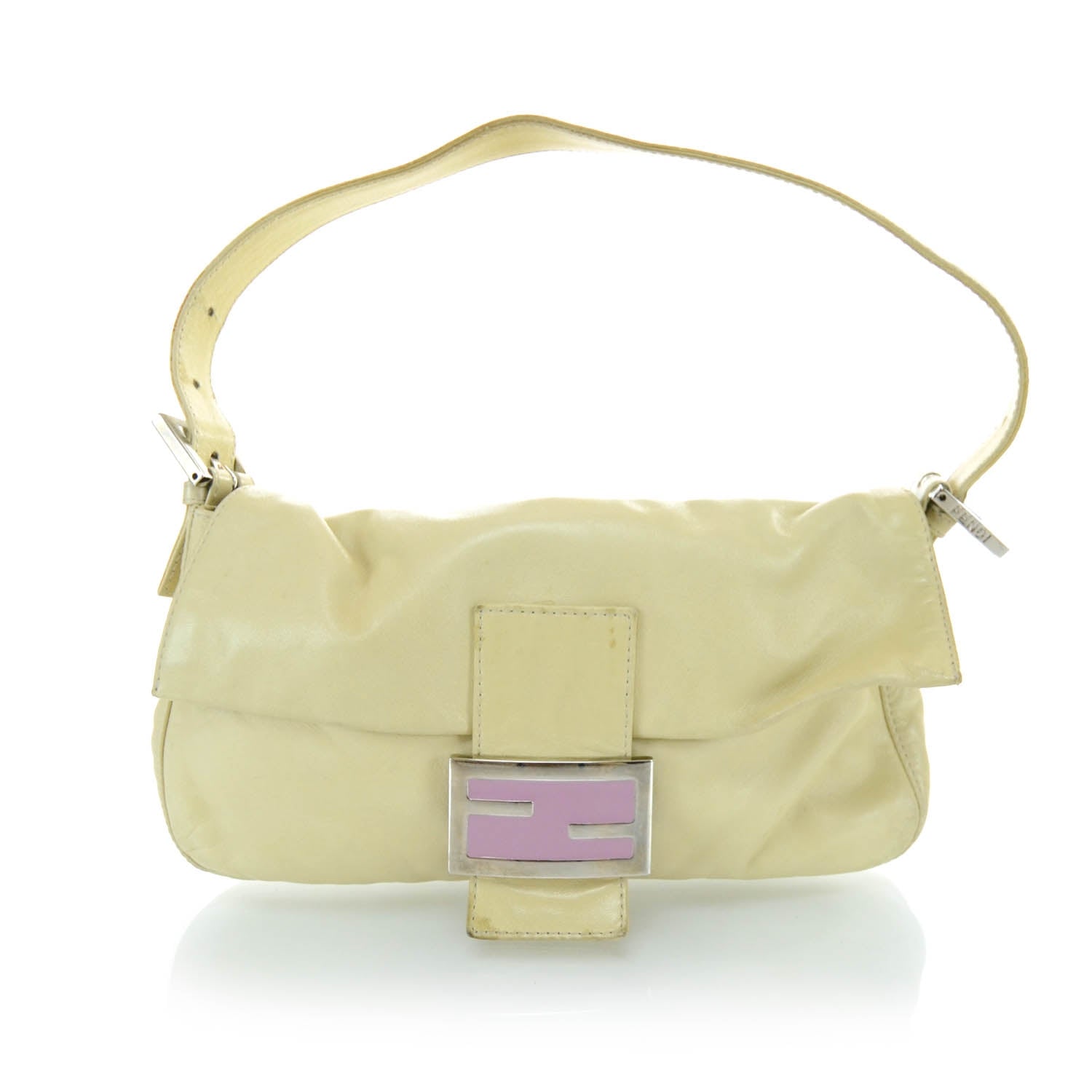 Fendi Leather Baguette Beige 1 of 12