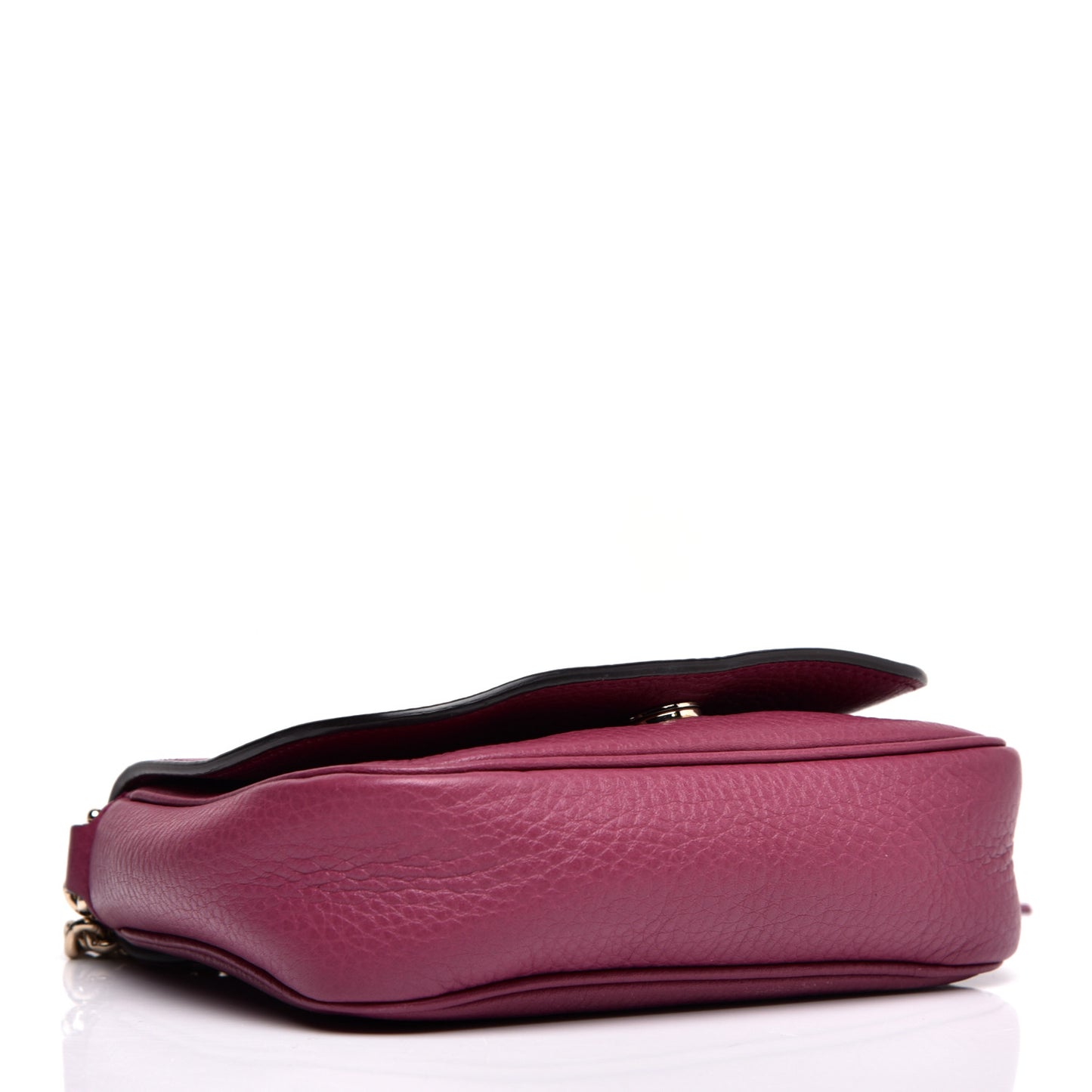Pebbled Calfskin Small Soho Flap Crossbody Peonia Flower