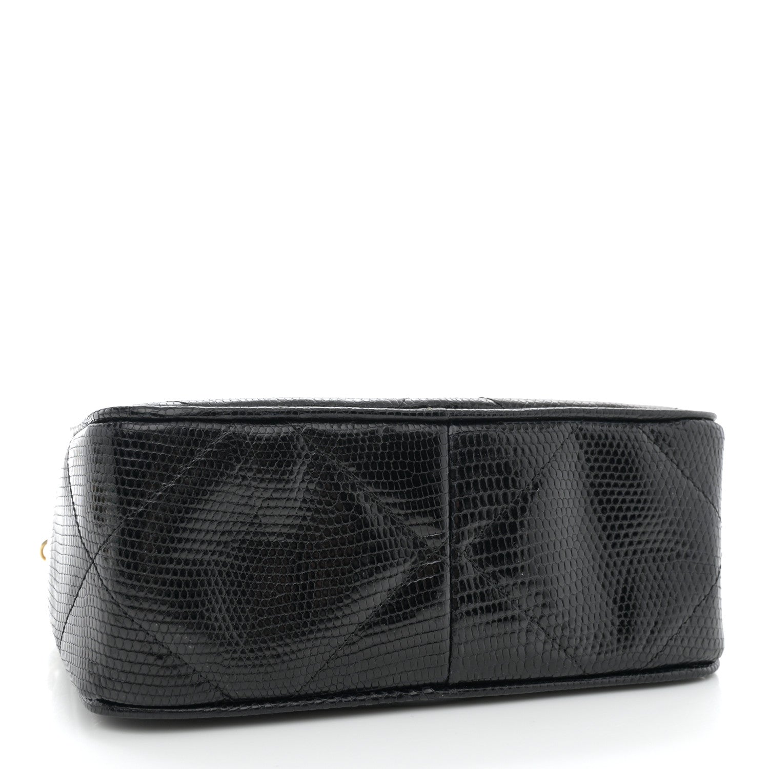 Chanel Lizard Quilted Small Tassel Camera Case Black 4 of 12