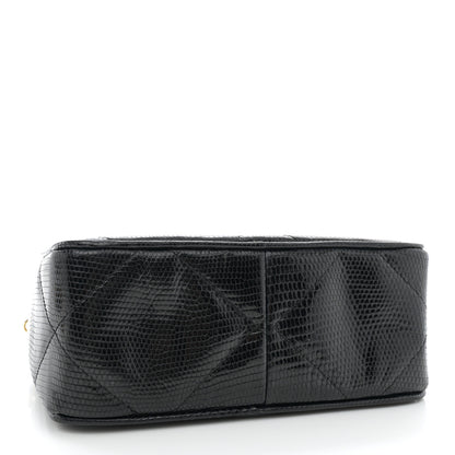 Chanel Lizard Quilted Small Tassel Camera Case Black 4 of 12