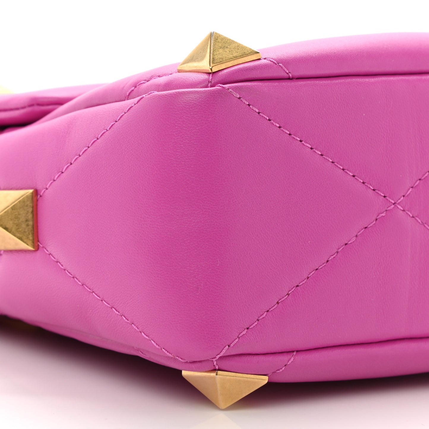 Nappa Large Roman Stud Shoulder Bag Radiant Orchid