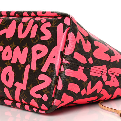 Louis Vuitton Monogram Graffiti Neverfull GM Fuchsia 9 of 10