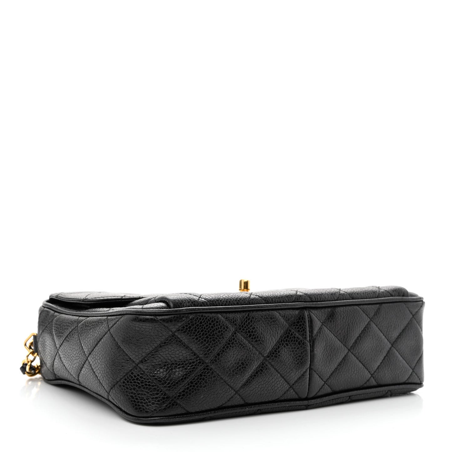 Caviar Quilted Camera Case Black