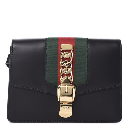 Gucci Calfskin Sylvie Belt Bag 95 34 Black 1 of 8