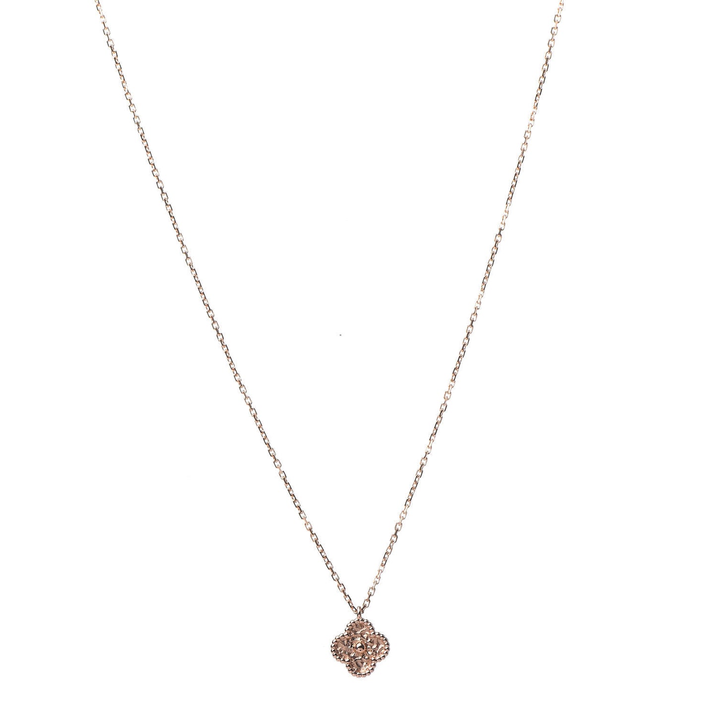 18K Rose Gold Sweet Alhambra Pendant Necklace