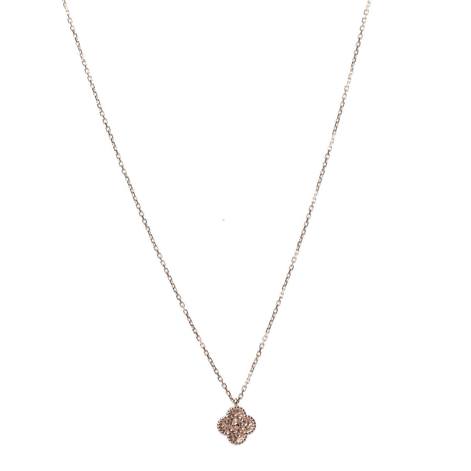 Van Cleef & Arpels 18K Rose Gold Sweet Alhambra Pendant Necklace 1 of 8