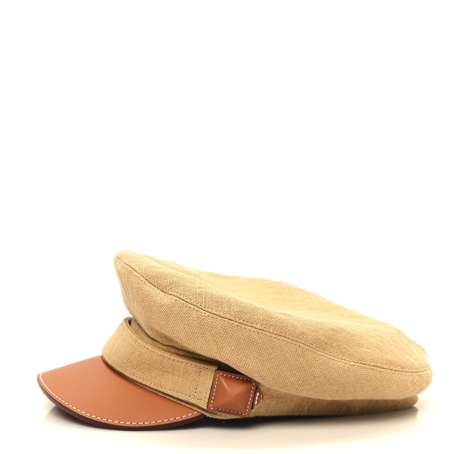 Hermes Linen Swift Vauban Medor Cap 58 Beige Safari Gold 4 of 8