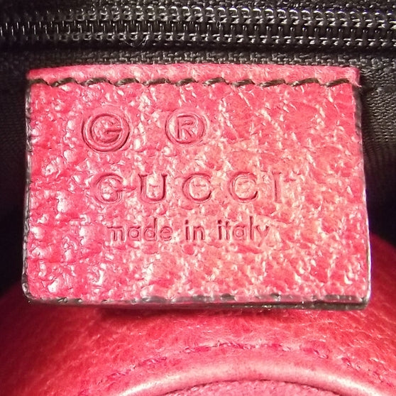 Gucci Leather Bamboo Ring Hobo Coral 9 of 10