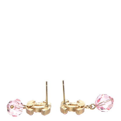 Chanel Crystal CC Drop Earrings Fuchsia 3 of 5