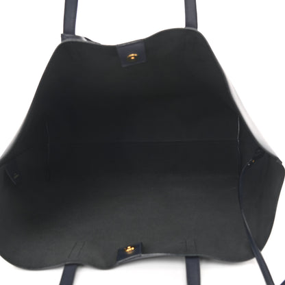 Saint Laurent Calfskin Large Shopping Tote Deep Marine 6 of 11