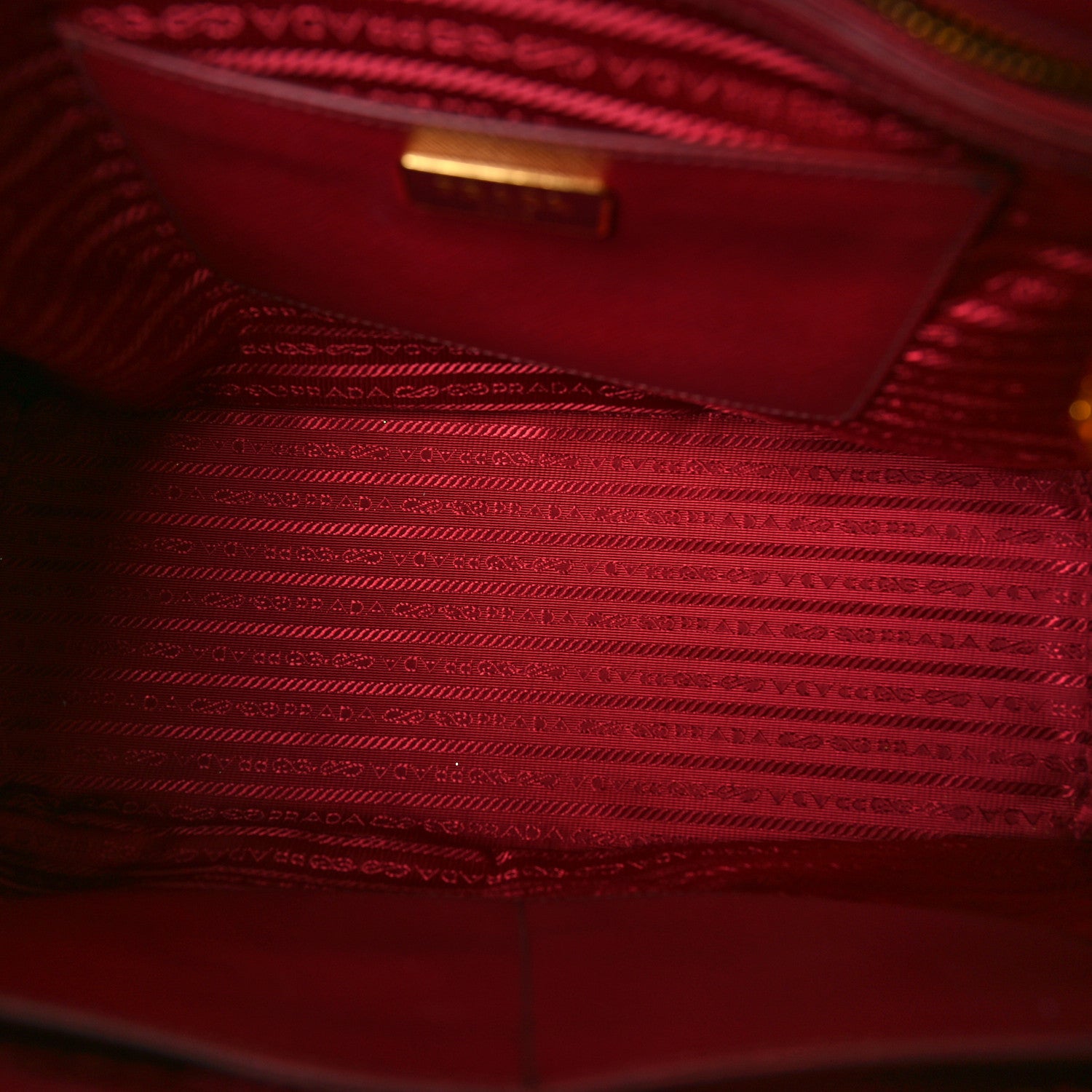 Prada Saffiano Lux Galleria Front Pocket Tote Cerise Papaya 5 of 8