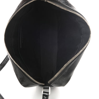 Saint Laurent Cracked Shiny Calfskin Matelasse Monogram Lou Camera Bag Black 5 of 10