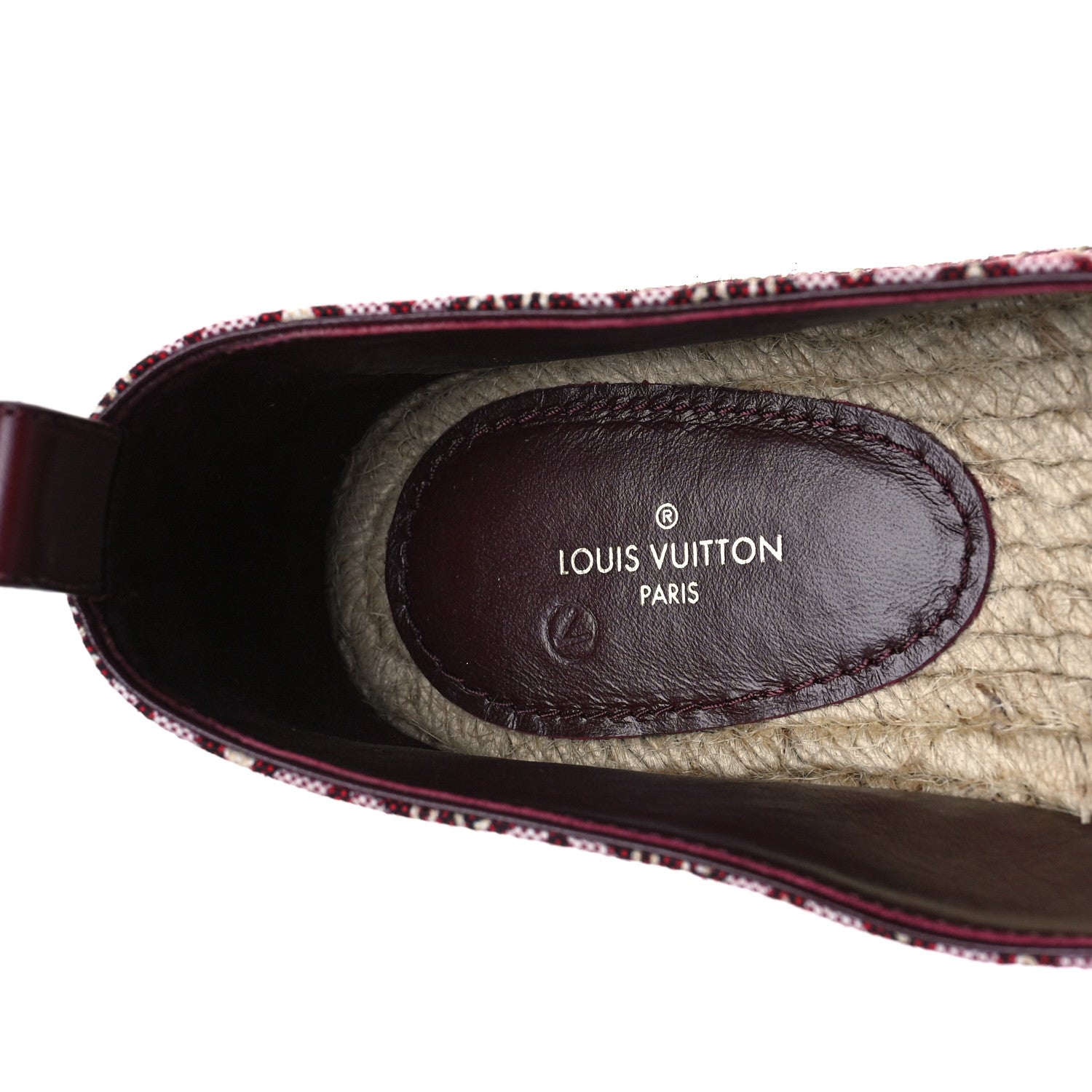 Louis Vuitton Jacquard Since 1854 Starboard Espadrille Flats 39.5 Bordeaux 8 of 8