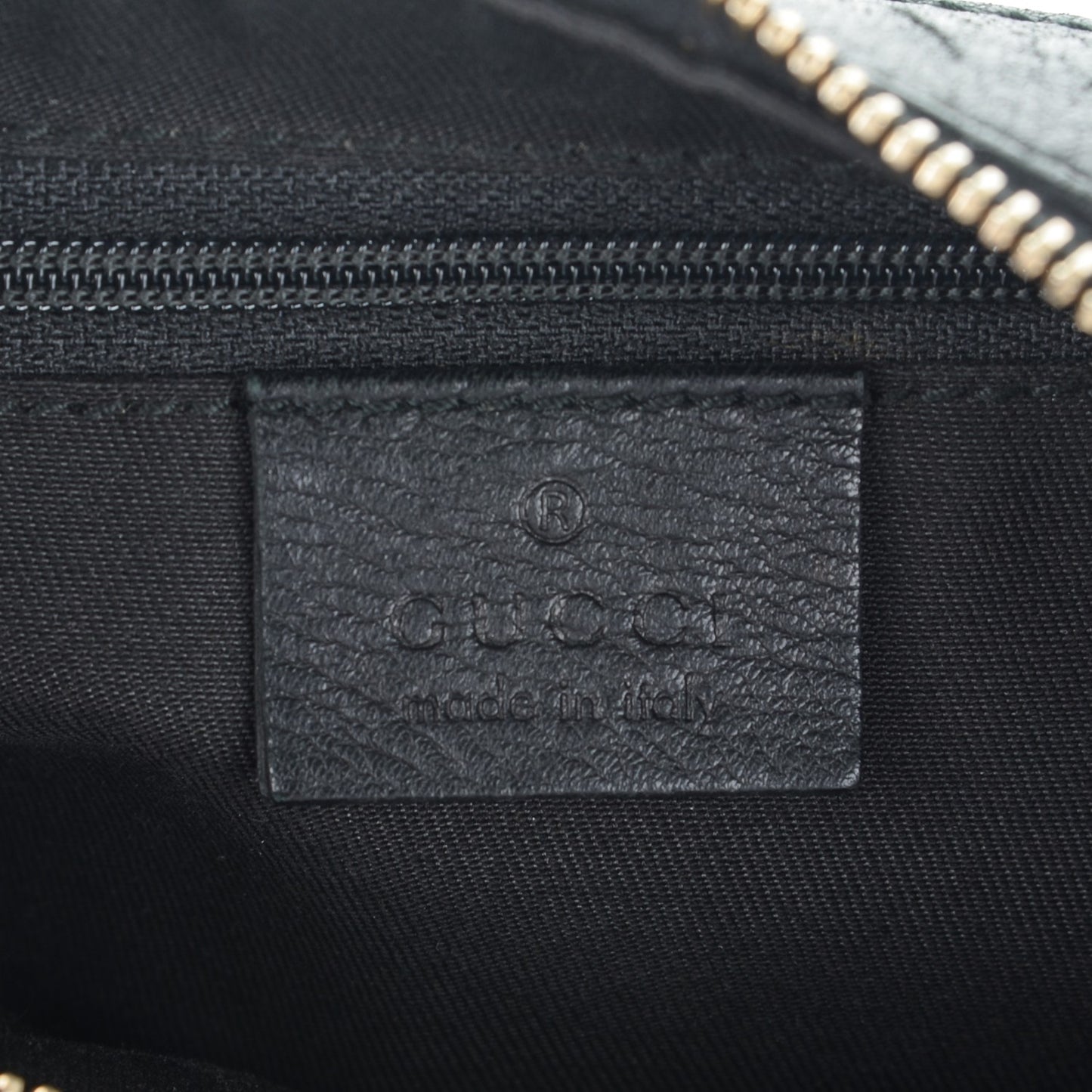 Monogram Medium D Gold Ring Hobo Black