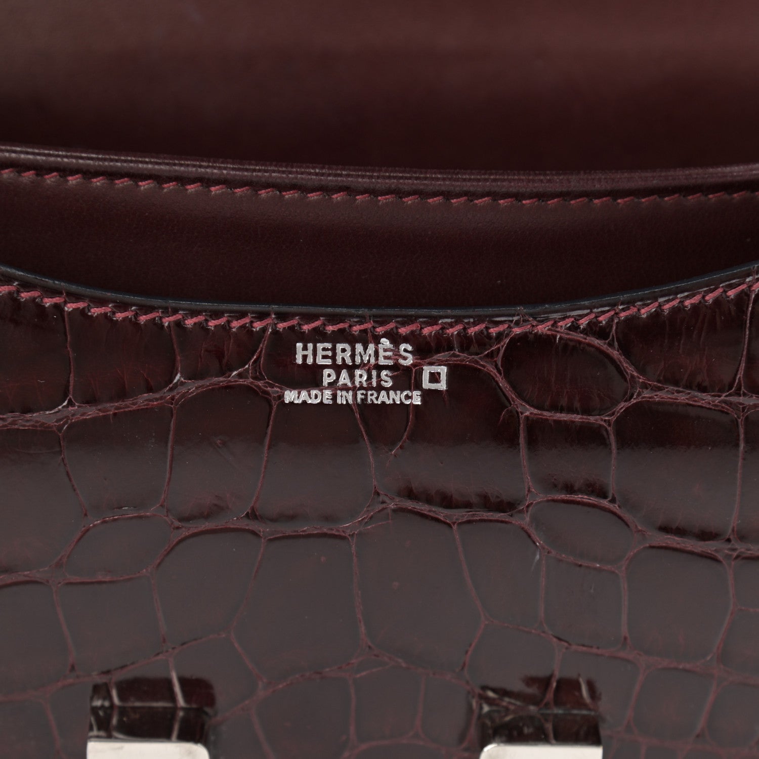 Hermes Shiny Alligator Constance 18 Rouge H 6 of 13