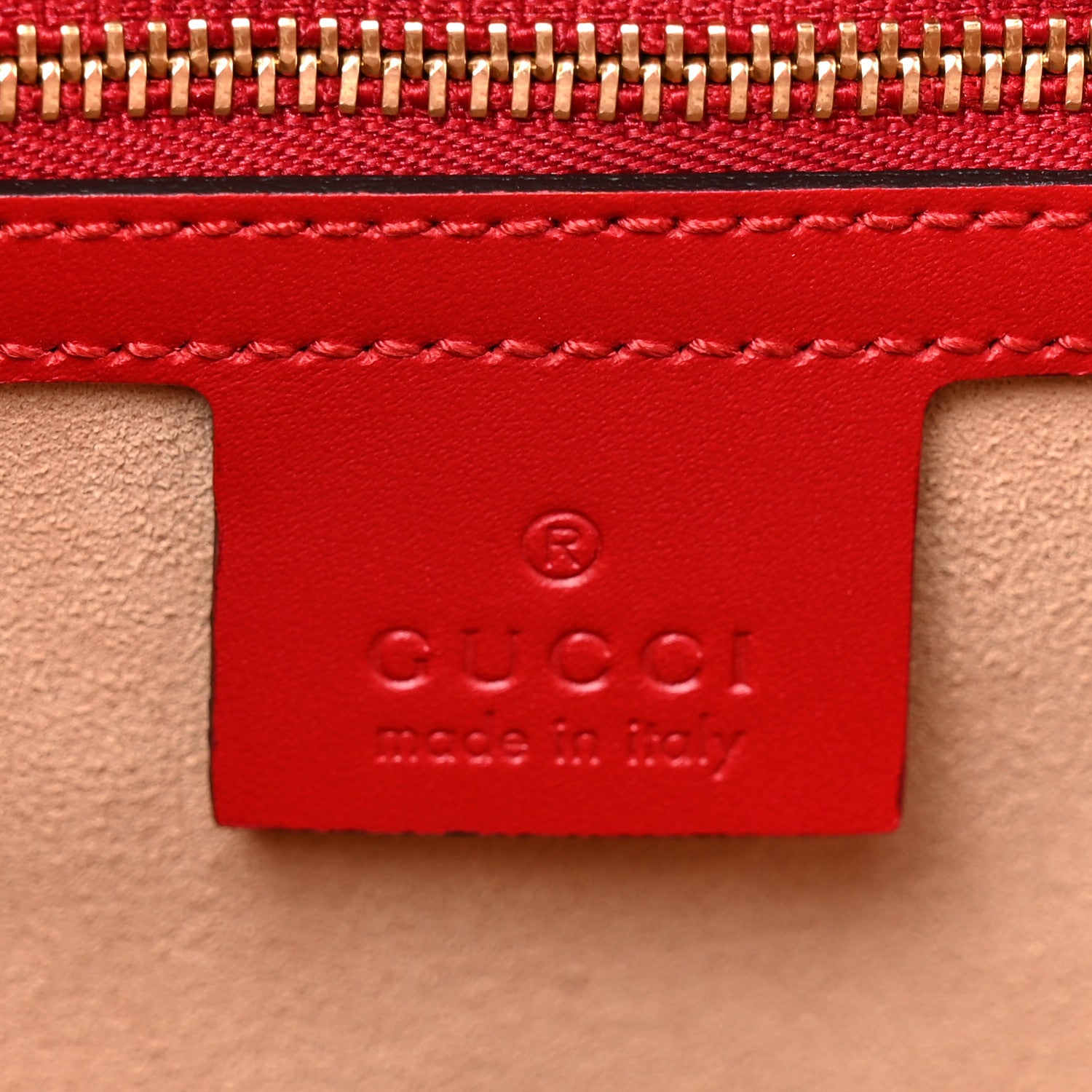 Gucci Guccissima Signature Medium Padlock Top Handle Bag Hibiscus Red 6 of 11