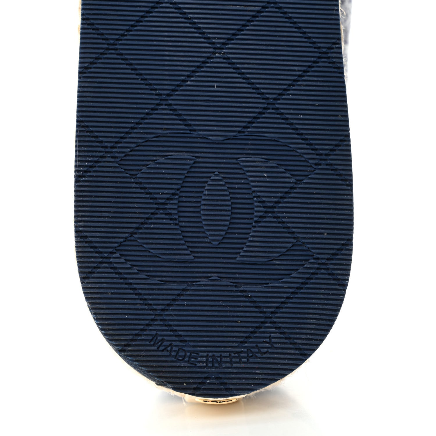 Chanel Fabric Patent Calfskin CC Espadrilles 39 Blue 8 of 8