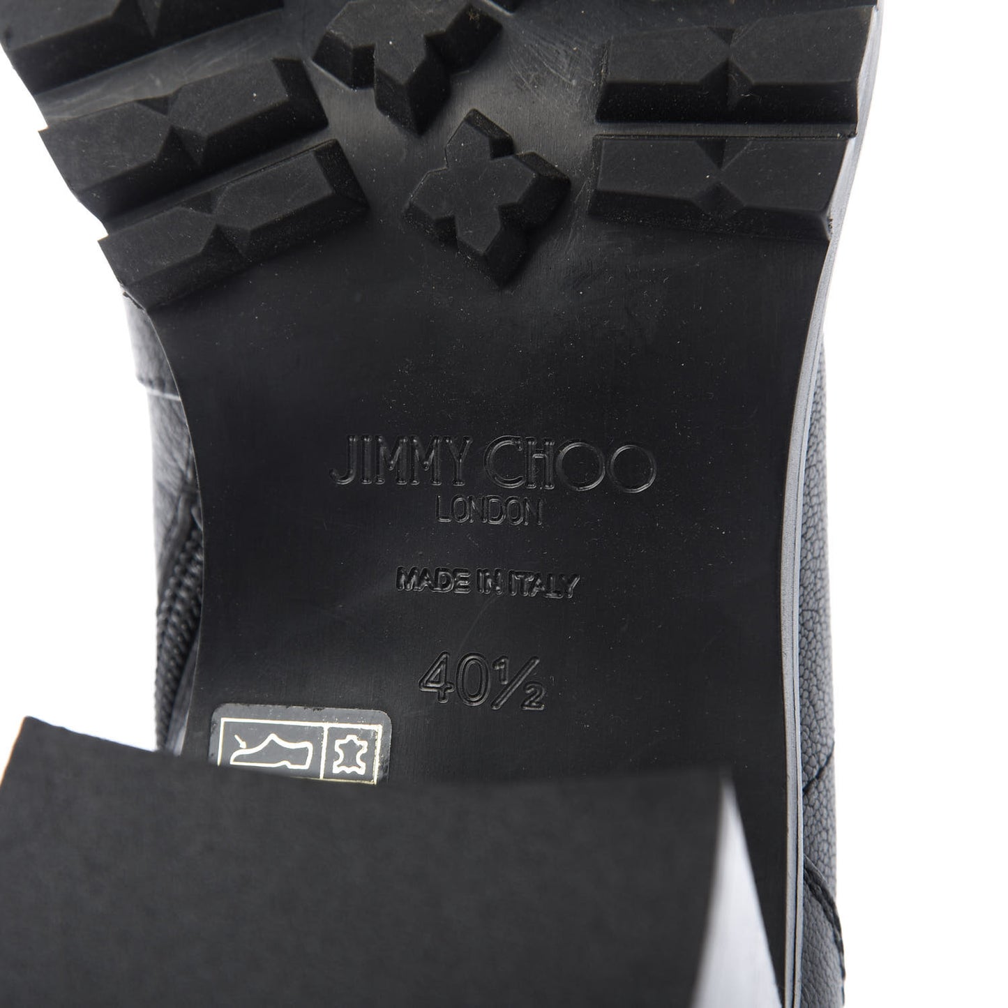 Grainy Calfskin Cruz 65 Ankle Booties 40.5 Black