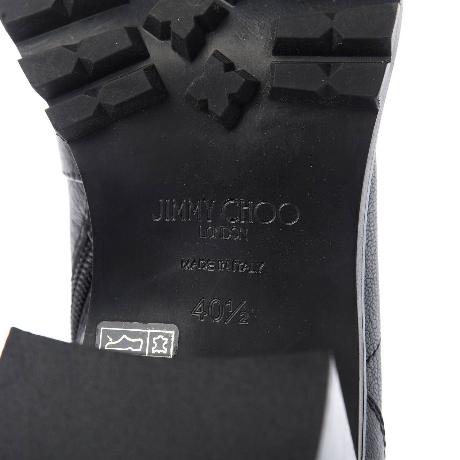 Jimmy Choo Grainy Calfskin Cruz 65 Ankle Booties 40.5 Black 7 of 8