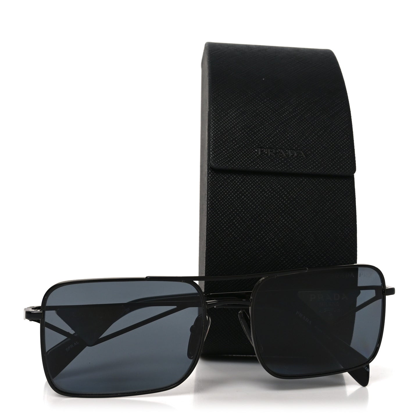 Metal Symbole Triangle Logo Sunglasses SPR A52 Black
