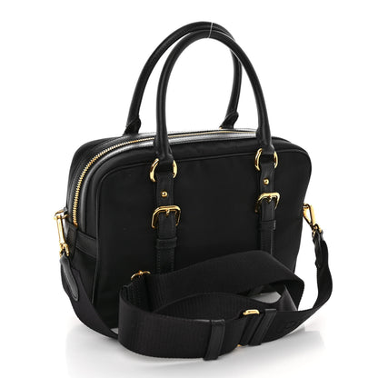 Prada Tessuto Nylon Saffiano Bauletto Black 3 of 9