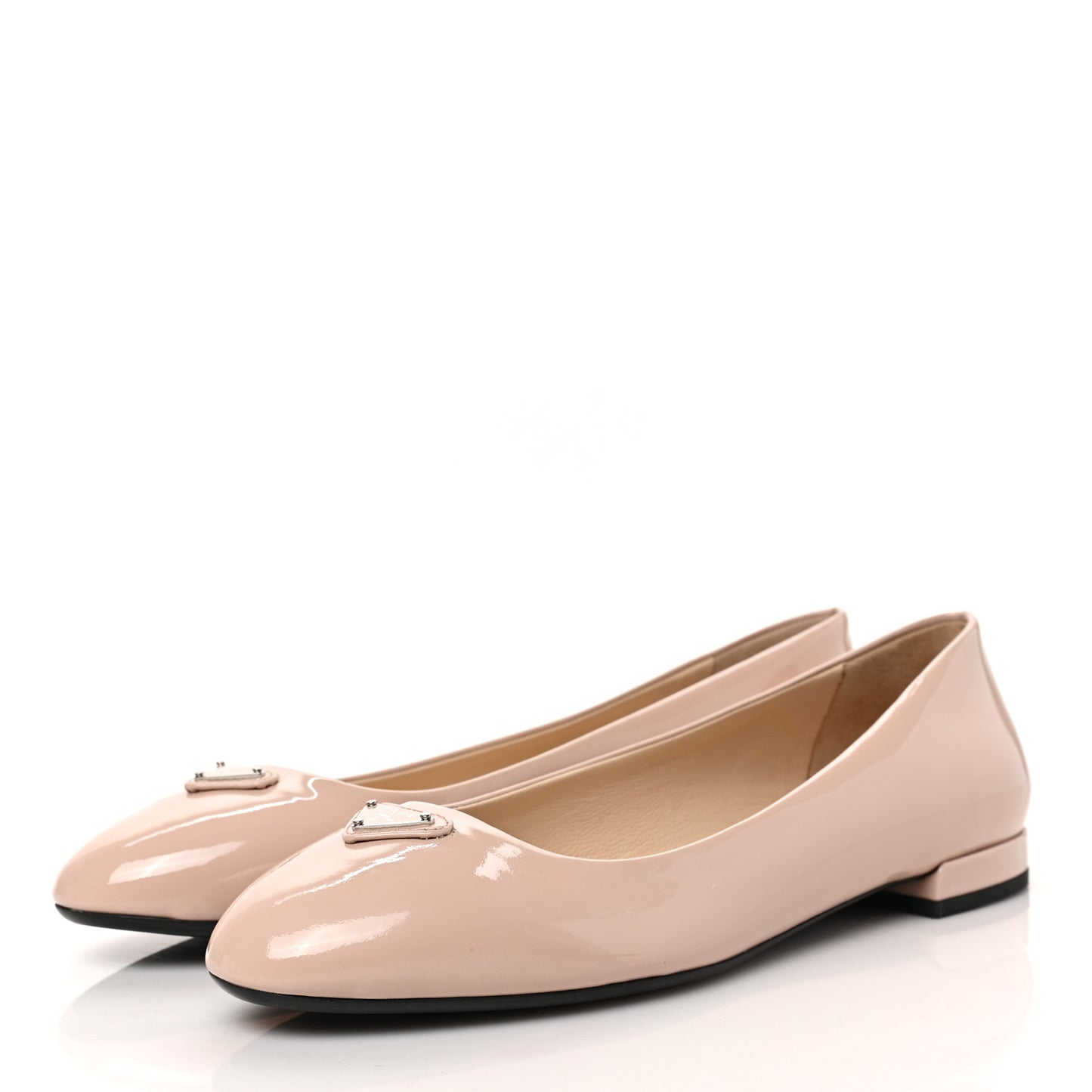 Patent Triangle Ballerina Flats 37.5 Cipria