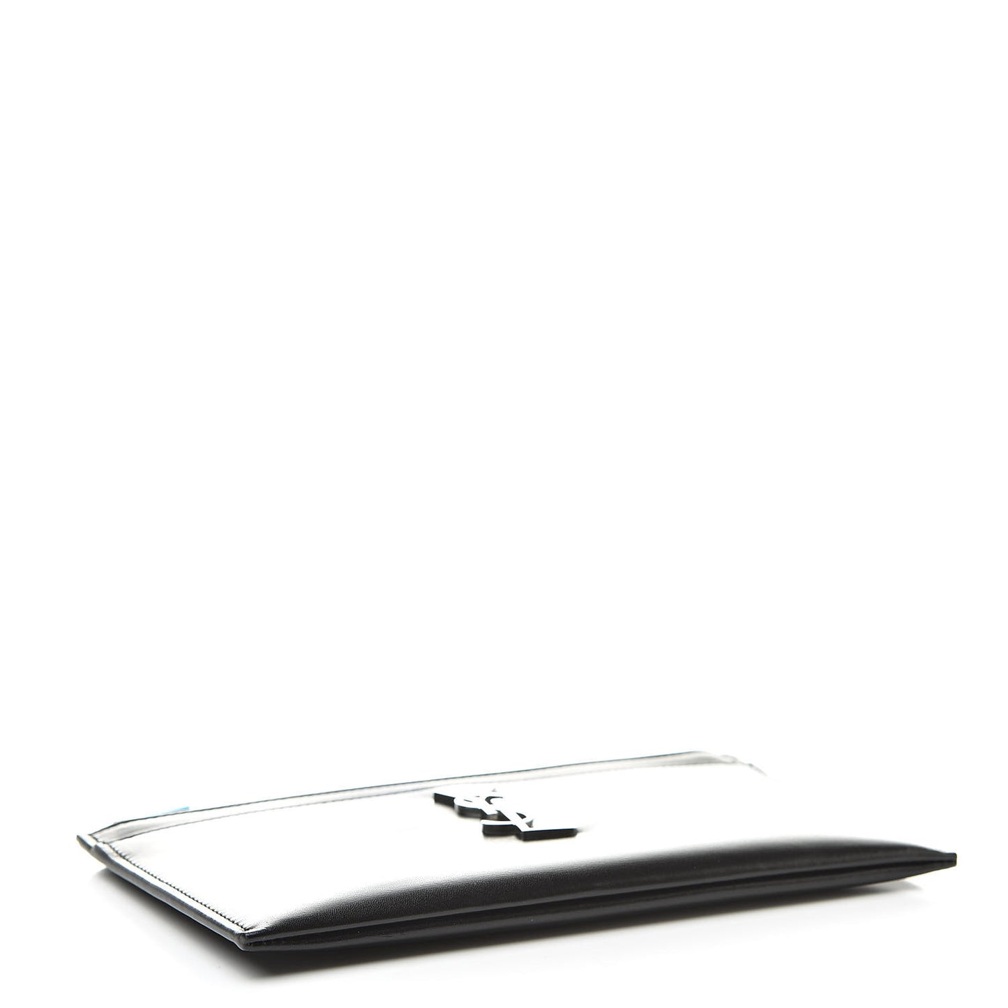 Smooth Calfskin Monogram Zip Bill Pouch Black