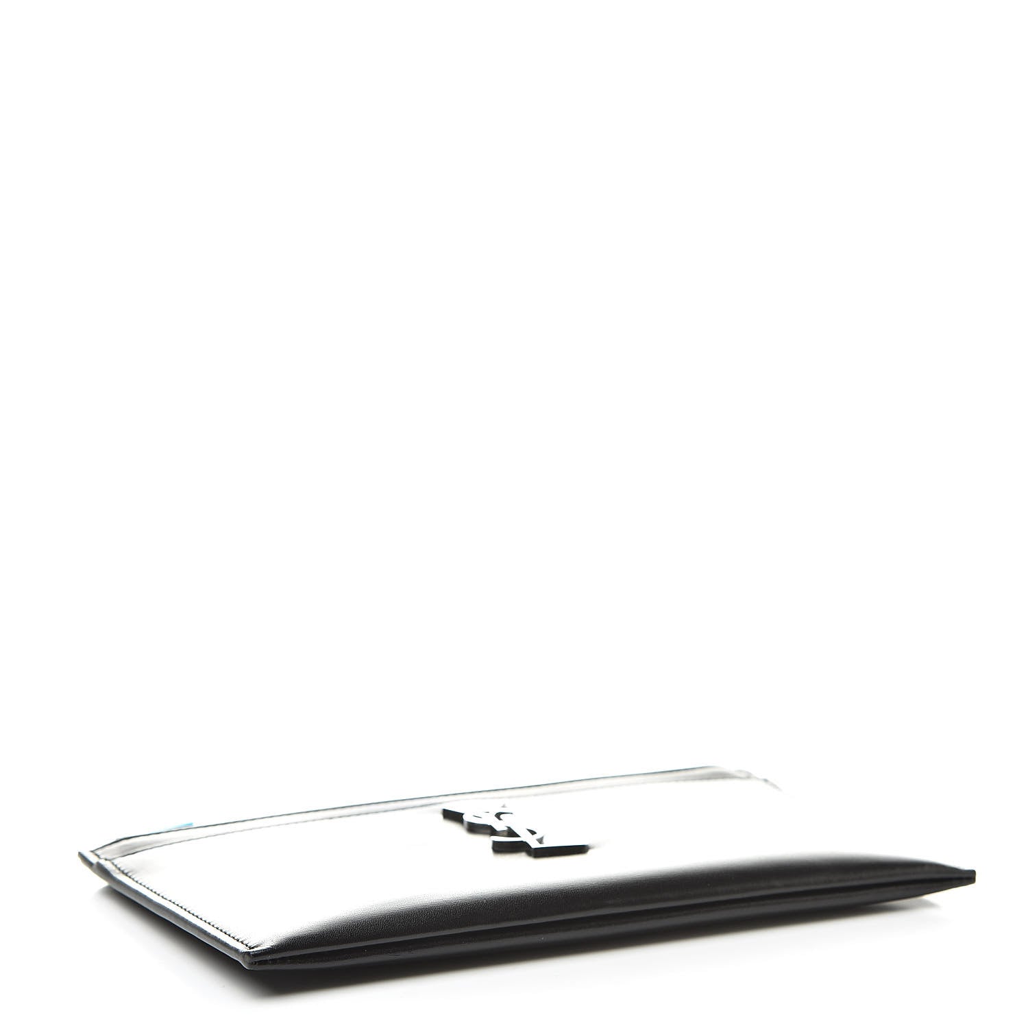 Saint Laurent Smooth Calfskin Monogram Zip Bill Pouch Black 4 of 8