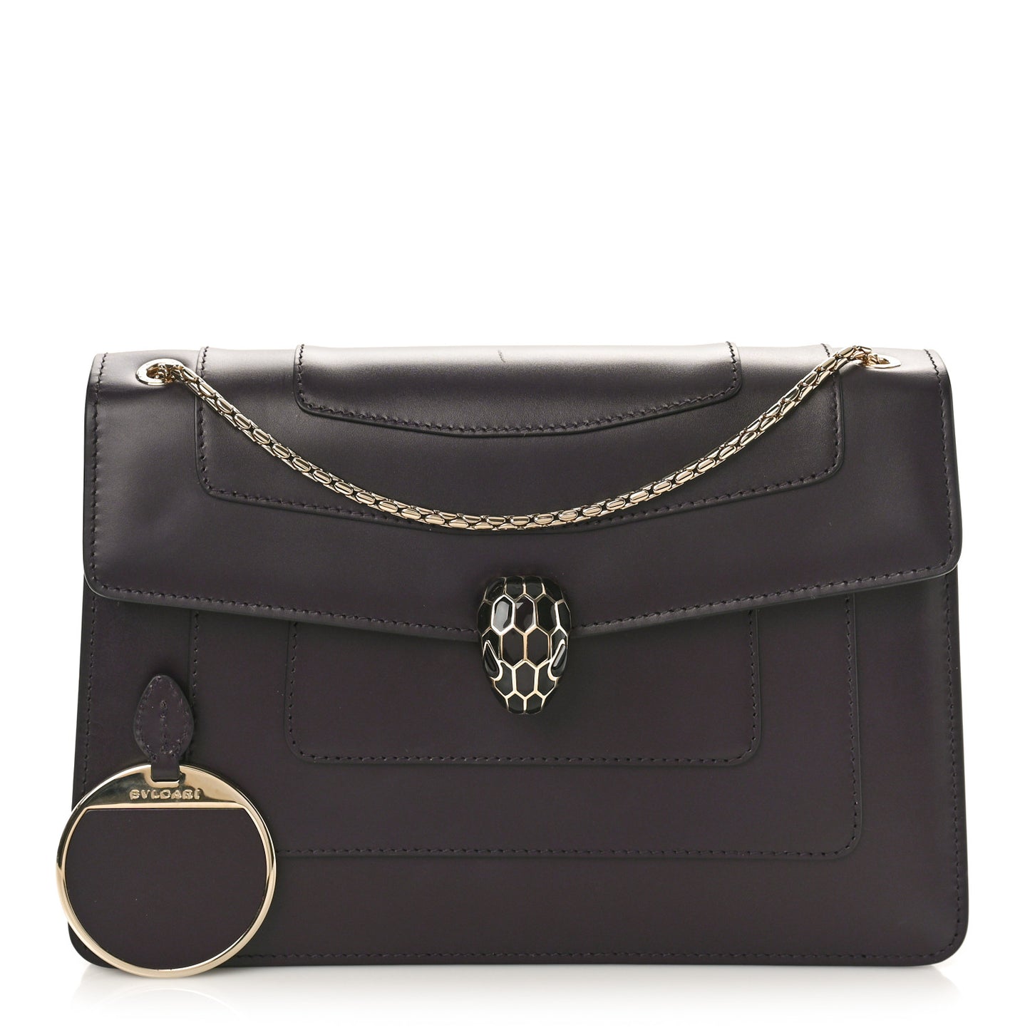 Calfskin Serpenti Forever Shoulder Bag Plum