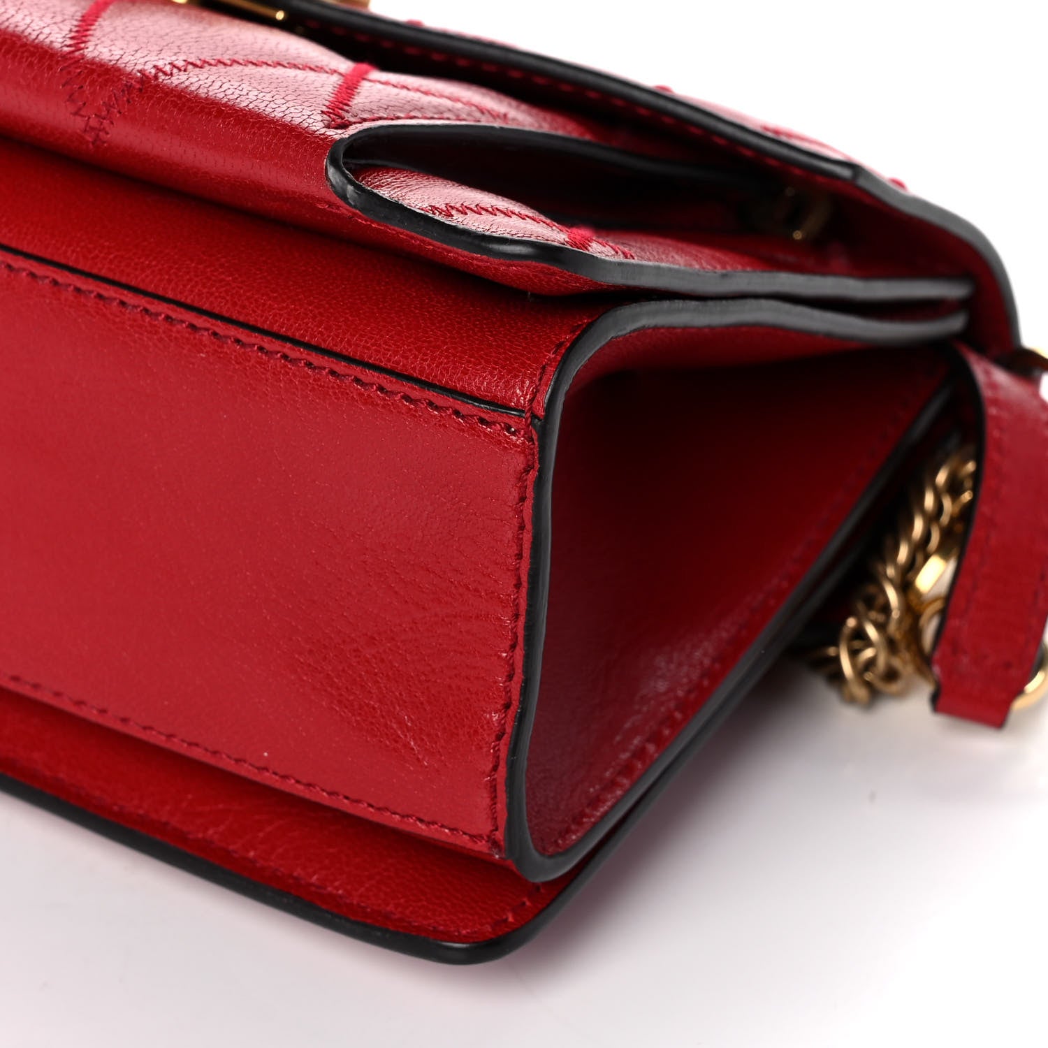 Givenchy Goatskin Quilted Small GV3 Shoulder Bag Vermilion 9 of 13