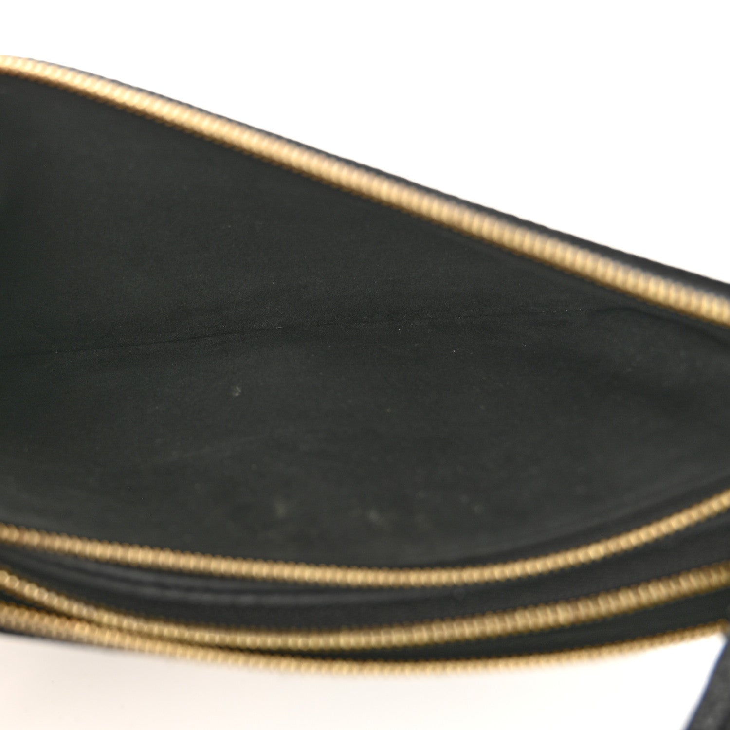 Louis Vuitton Empreinte Monogram Giant Double Zip Pochette Black Cream 6 of 12