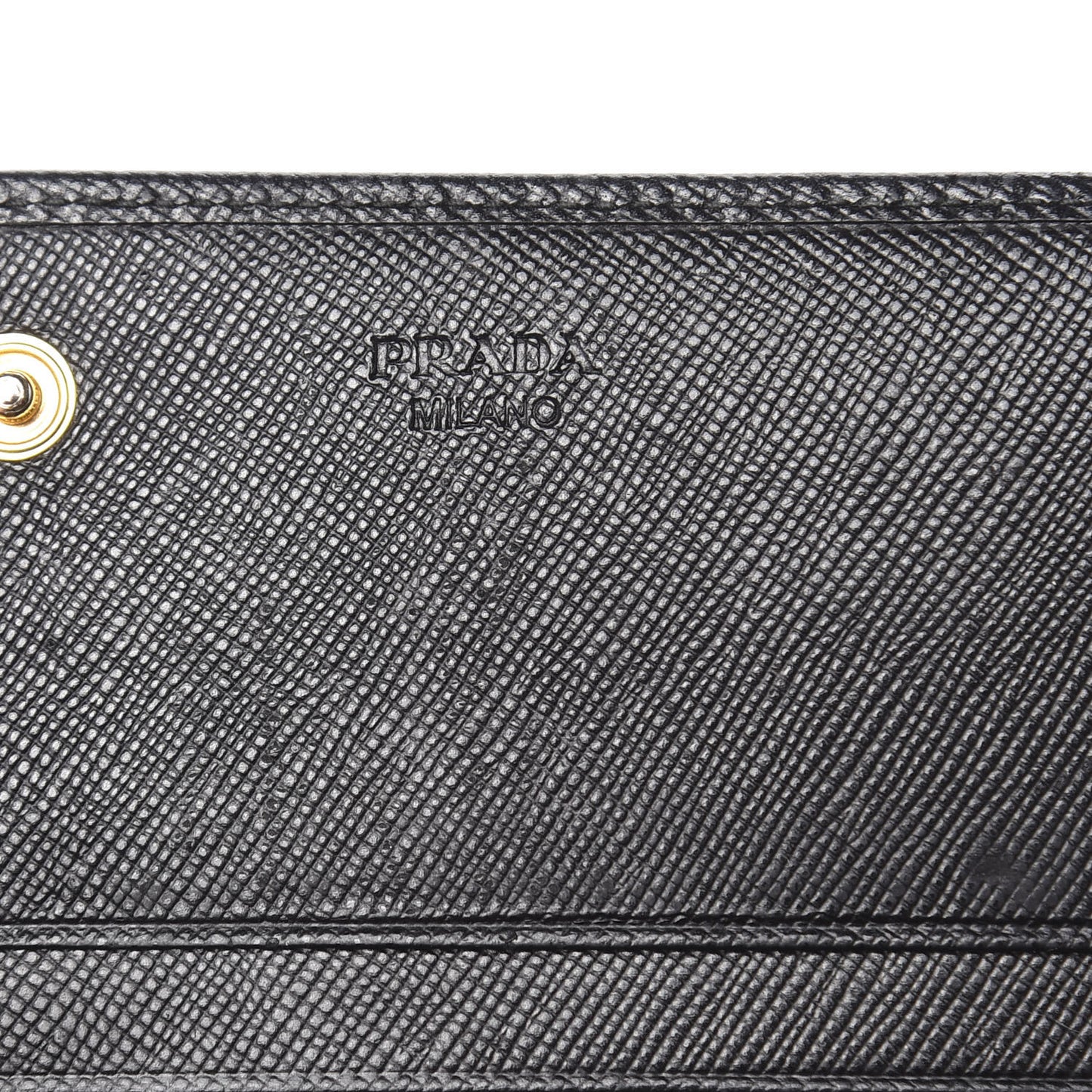 Saffiano Metal Continental Flap Wallet Black