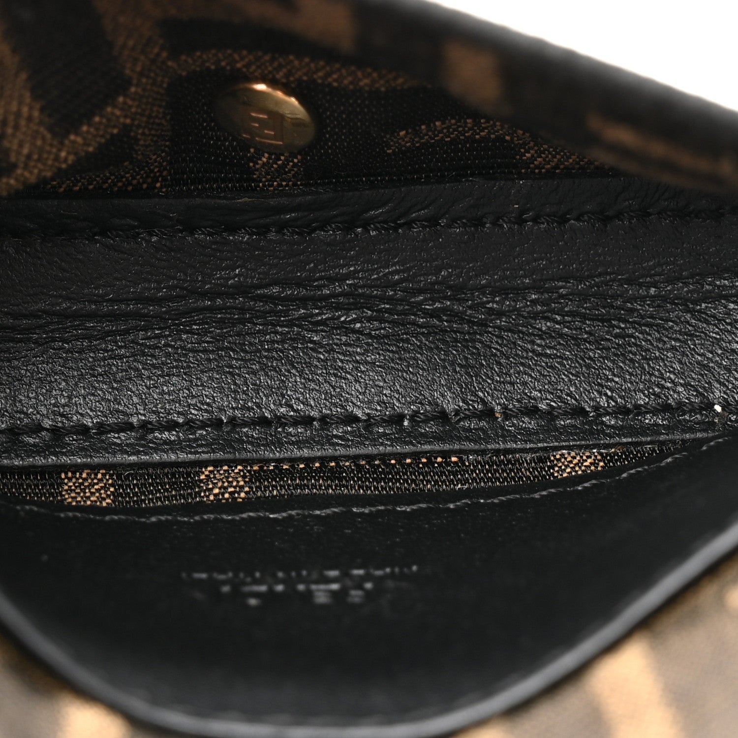 Fendi Fabric Jacquard FF 1974 Nano Baguette Charm Tobacco Moro Black 5 of 11