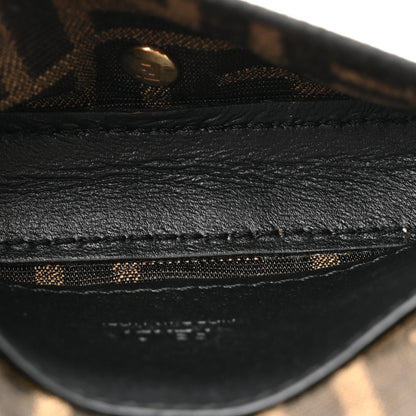 Fendi Fabric Jacquard FF 1974 Nano Baguette Charm Tobacco Moro Black 5 of 11