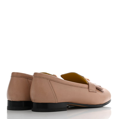 Hermes Goatskin Womens Royal Loafers 37 Bois De Santal 4 of 9