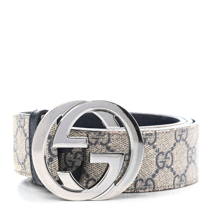 Gucci GG Plus Monogram Interlocking G Belt 90 36 Navy 1 of 6