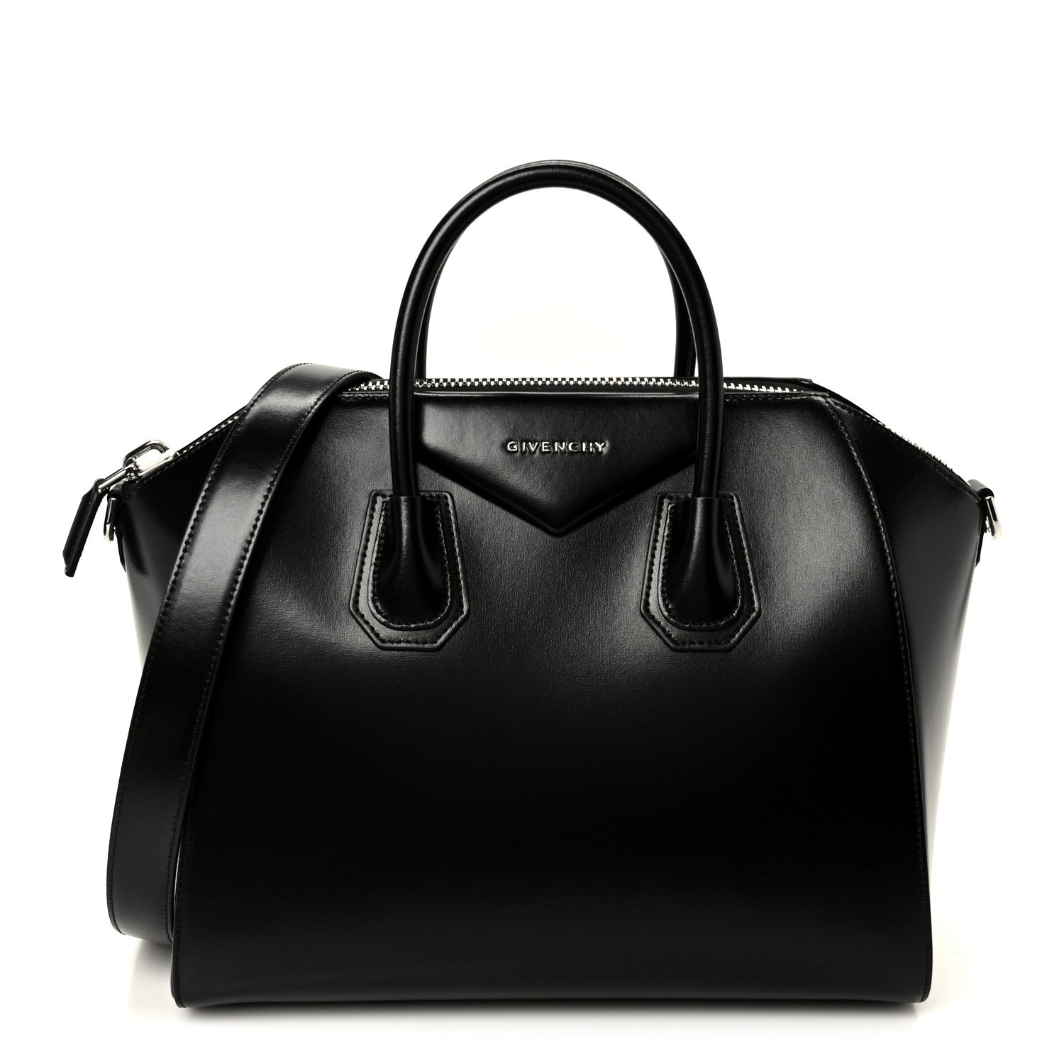 Givenchy Shiny Lord Calfskin Medium Antigona Black 1 of 10