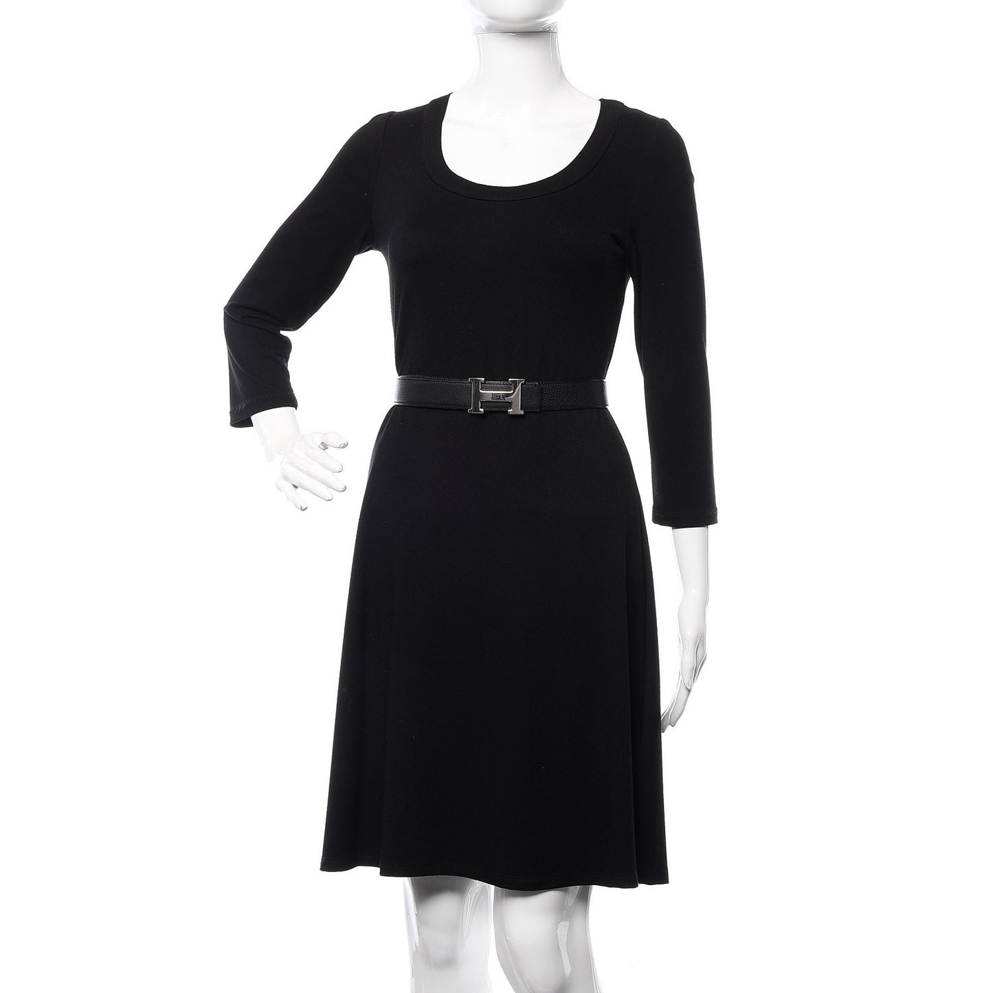 Togo Courchevel 32mm H Belt 90 Black Gold