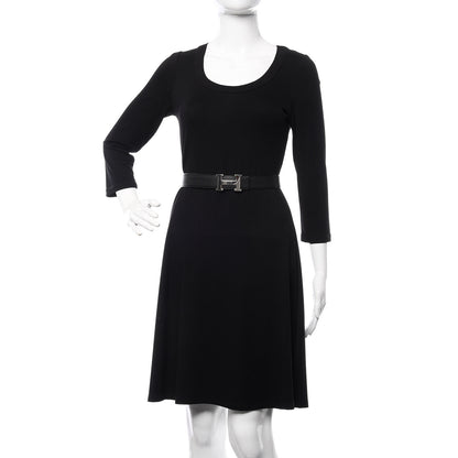 Hermes Togo Courchevel 32mm H Belt 90 Black Gold 2 of 8
