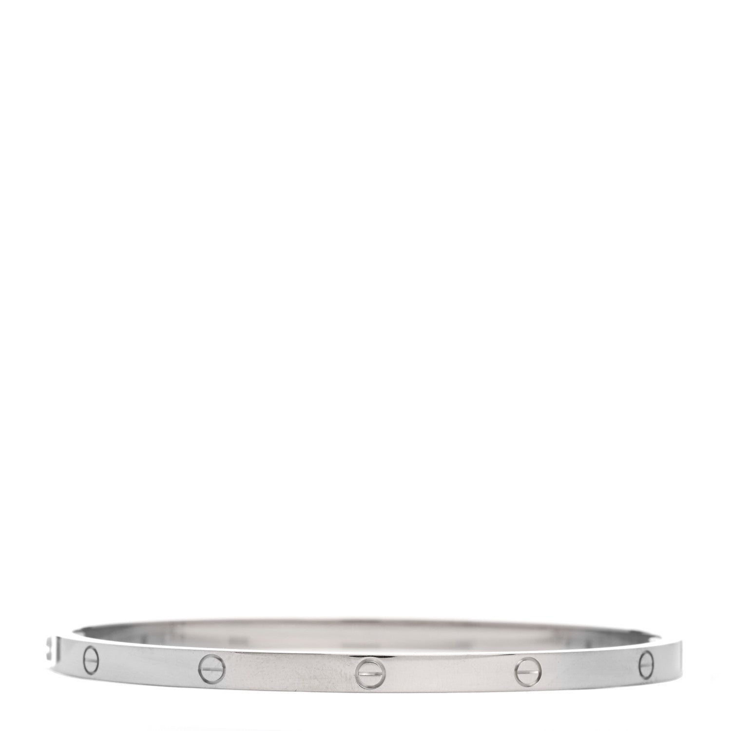 Cartier 18K White Gold Small LOVE Bracelet 18 1 of 8
