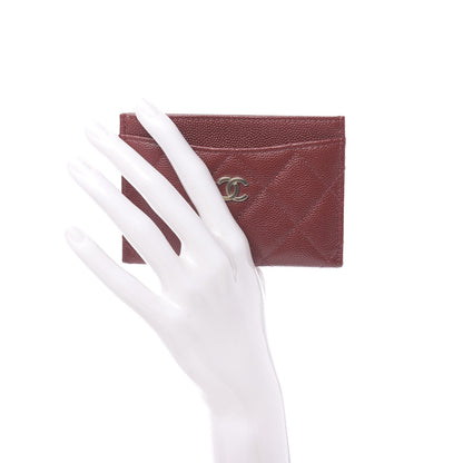 Chanel Caviar Quilted Card Holder Burgundy 2 of 9