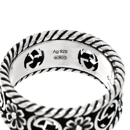 Gucci Sterling Silver Interlocking G Flower Ring 50 5.25 5 of 6