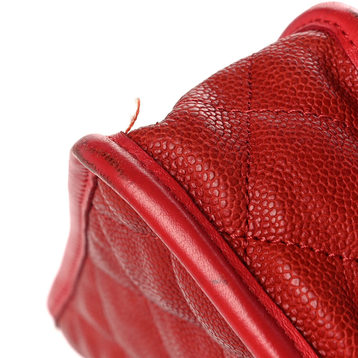 Caviar Quilted Medium French Riviera Flap Red