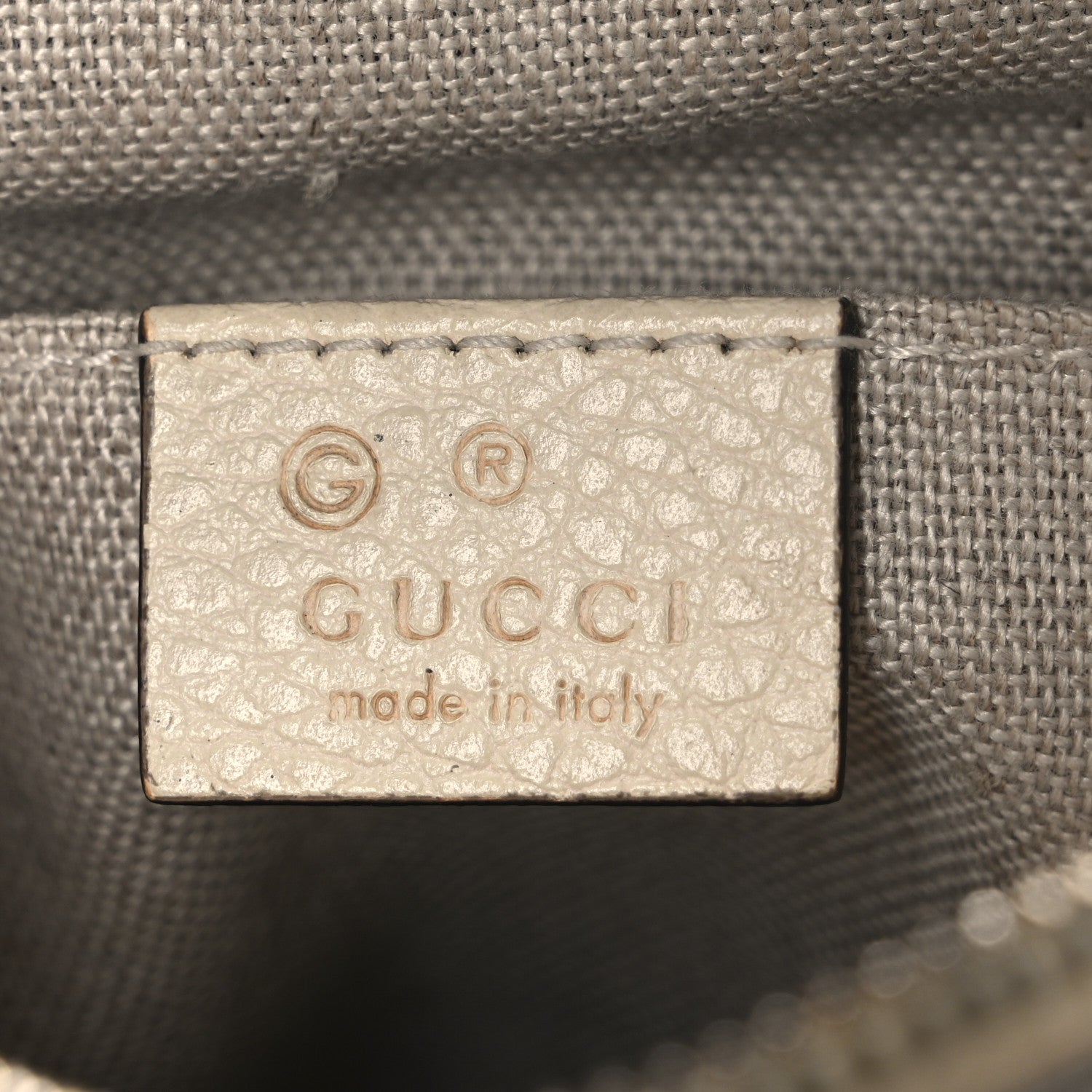 Gucci Monogram Dollar Calfskin Mini Bree Messenger Bag Beige Ebony Avoire 6 of 12