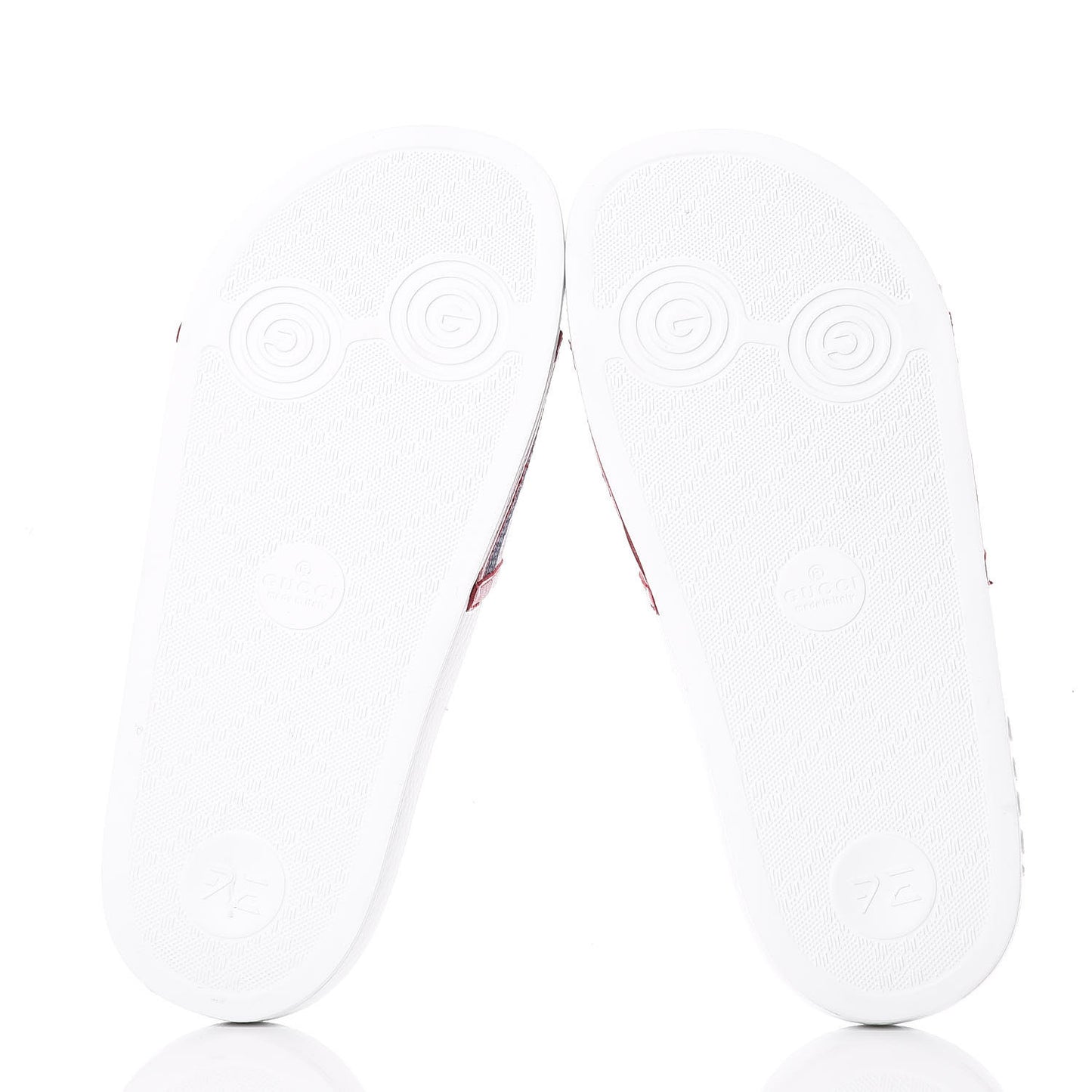 Canvas Sylvie Stripe Logo Pursuit Slide Sandals 35 Mystic White Hibiscus Red Maritime
