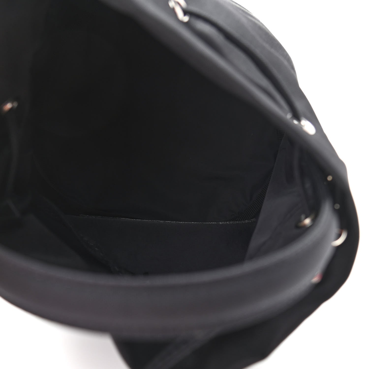 Balenciaga Recycled Sport Nylon Logo Embroidered Wheel Drawstring Bucket Bag Black Pink 5 of 9
