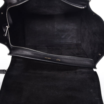 Celine Velluto Calfskin Suede Medium Tri-Color Trapeze Granite 6 of 14