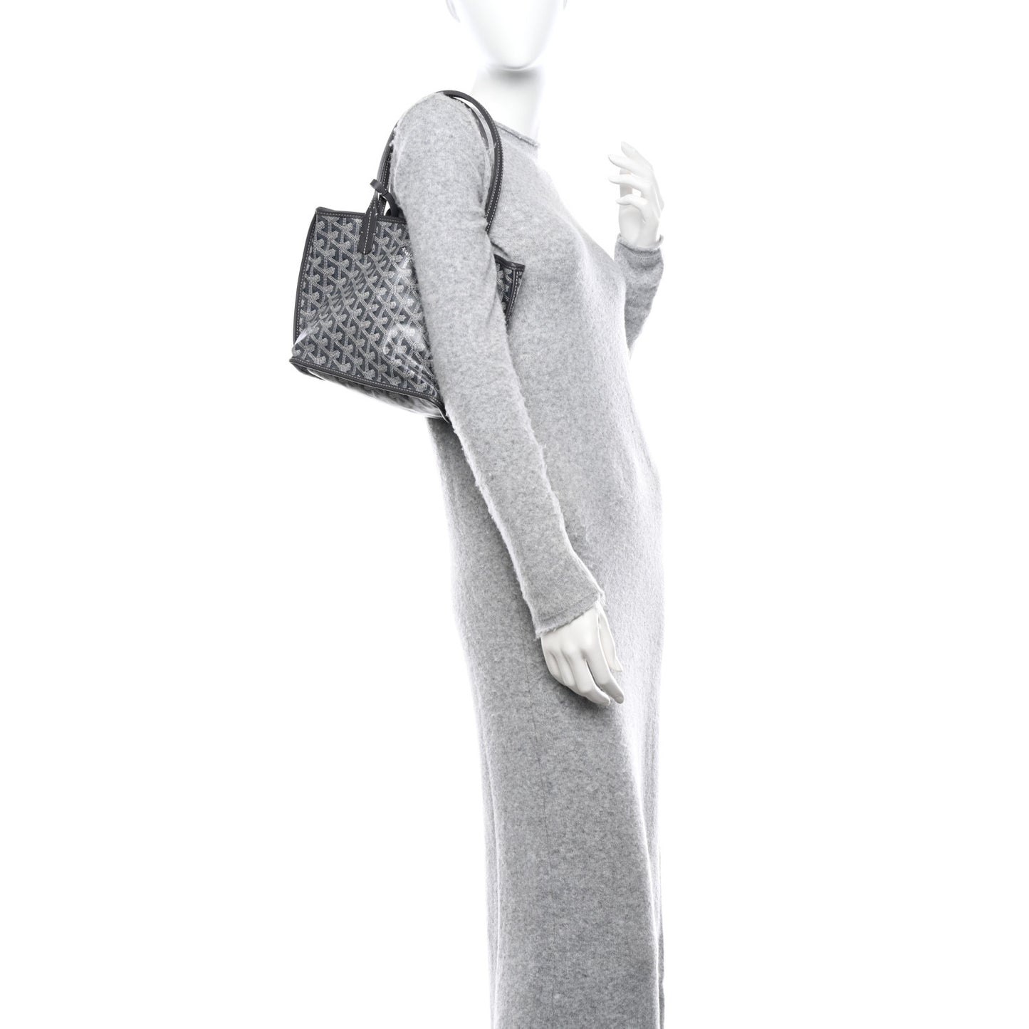 Goyardine Reversible Mini Anjou Grey