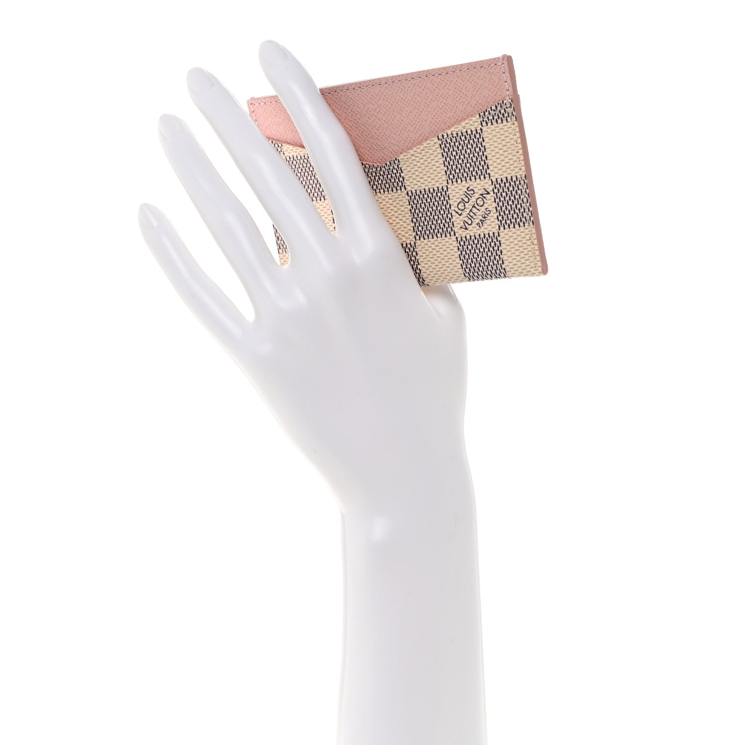 Louis Vuitton Damier Azur Daily Card Holder Rose Ballerine 2 of 7